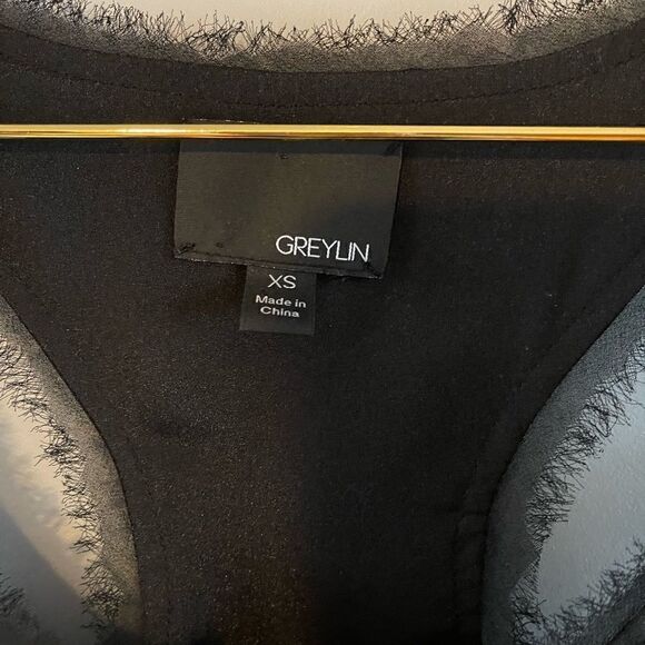 Greylin Sleeveless Racerback Ruched Mini Dress - Picture 9 of 10